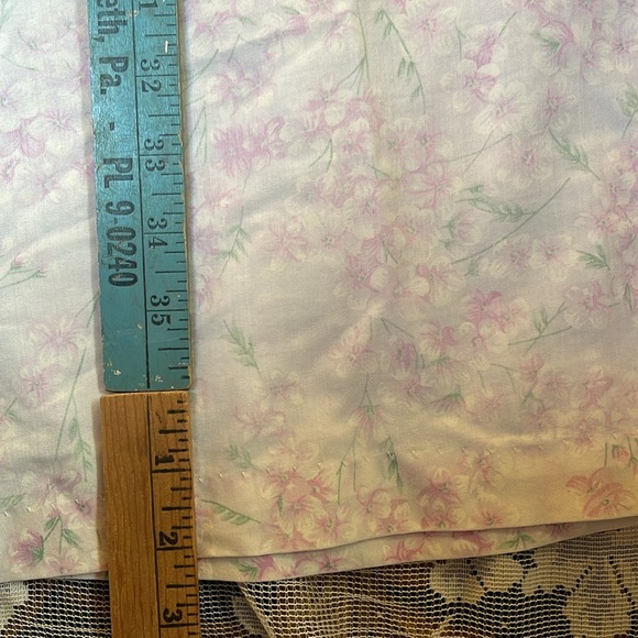 Vtg Lady Manhattan Nightgown Purple White Floral Snap Front Pocket - Picture 7 of 14